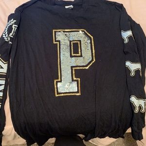 Pink (Victoria Secret) Bling Campus Tee